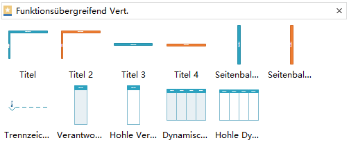 Funktionsübergreifendes Flussdiagramm Vertikal Layout