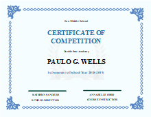 School Competition Certificate